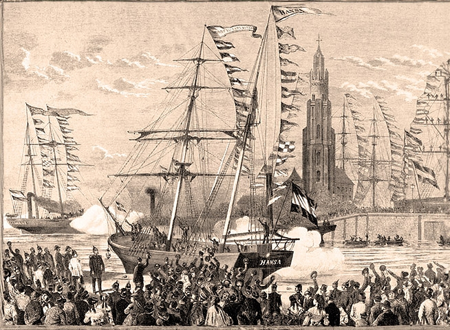 Germania und Hansa Bremerhaven 1870