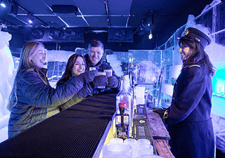 Berlin Icebar Drinking from a Iceglass 320x225