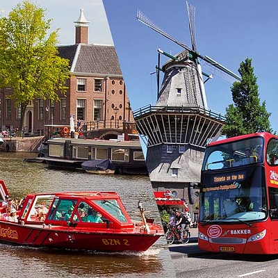 City Sightseeing Amsterdam bus boat preview image